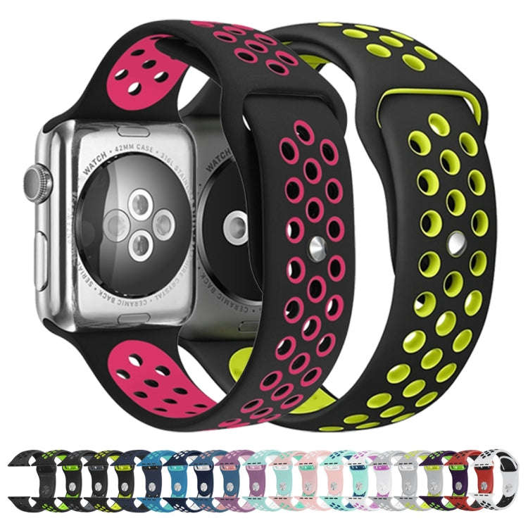 For Apple Watch Series 7 41mm / 6 & SE & 5 & 4 40mm / 3 & 2 & 1 38mm Sport Silicone Watch Band St...