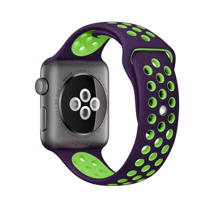 For Apple Watch Ultra 49mm / Series 8&7 45mm / SE 2&6&SE&5&4 44mm / 3&2&1 42mm Sport Silicone Wat...