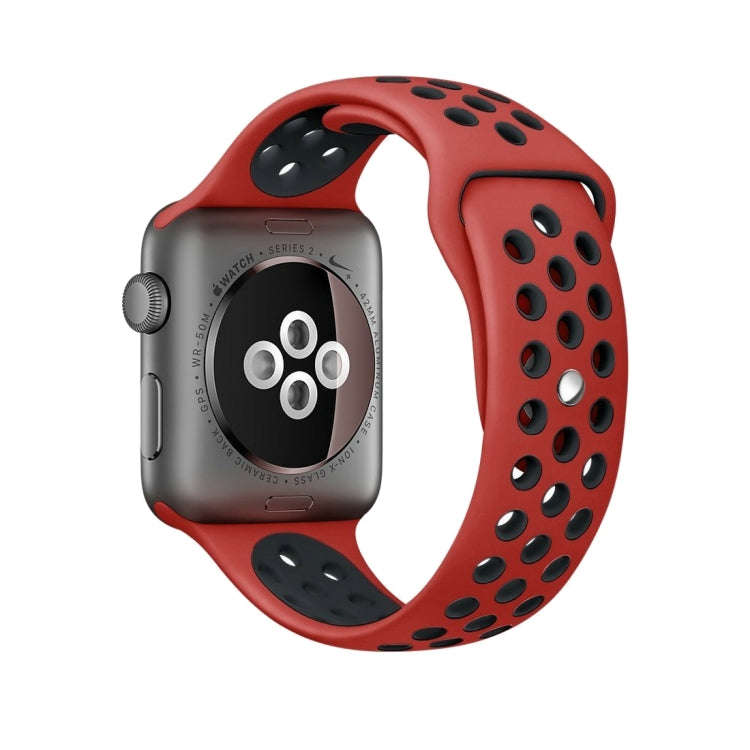 For Apple Watch Ultra 49mm / Series 8&7 45mm / SE 2&6&SE&5&4 44mm / 3&2&1 42mm Sport Silicone Wat...