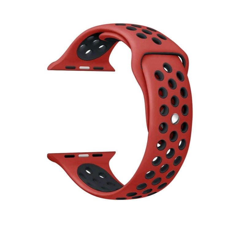 For Apple Watch Ultra 49mm / Series 8&7 45mm / SE 2&6&SE&5&4 44mm / 3&2&1 42mm Sport Silicone Wat...