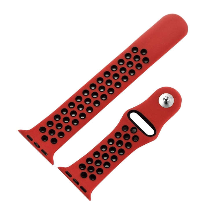 For Apple Watch Ultra 49mm / Series 8&7 45mm / SE 2&6&SE&5&4 44mm / 3&2&1 42mm Sport Silicone Wat...