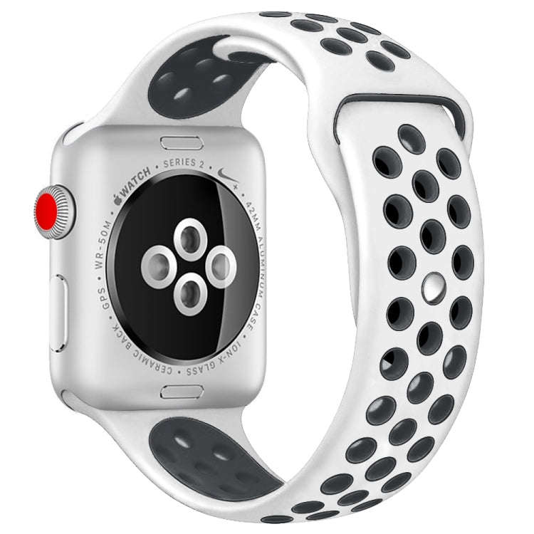 For Apple Watch Ultra 49mm / Series 8&7 45mm / SE 2&6&SE&5&4 44mm / 3&2&1 42mm Sport Silicone Wat...