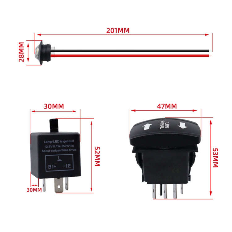 CP-4333 ATV UTV Turn Signal Light Horn Fuse Relay Kit