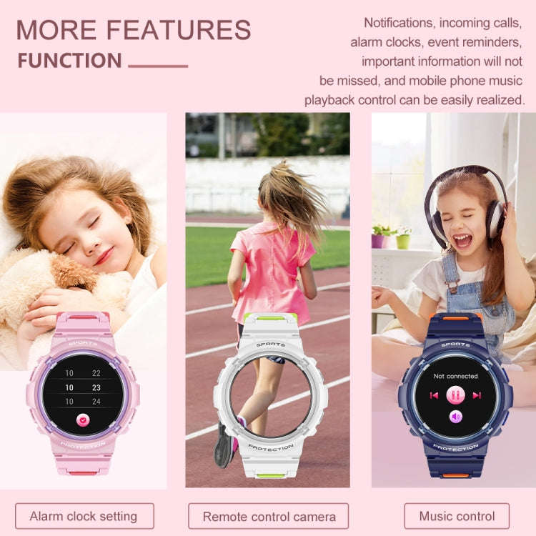 HT19 1.2 inch Round Screen IP68 Children Smart Watch, Support Sleep Monitoring(White)