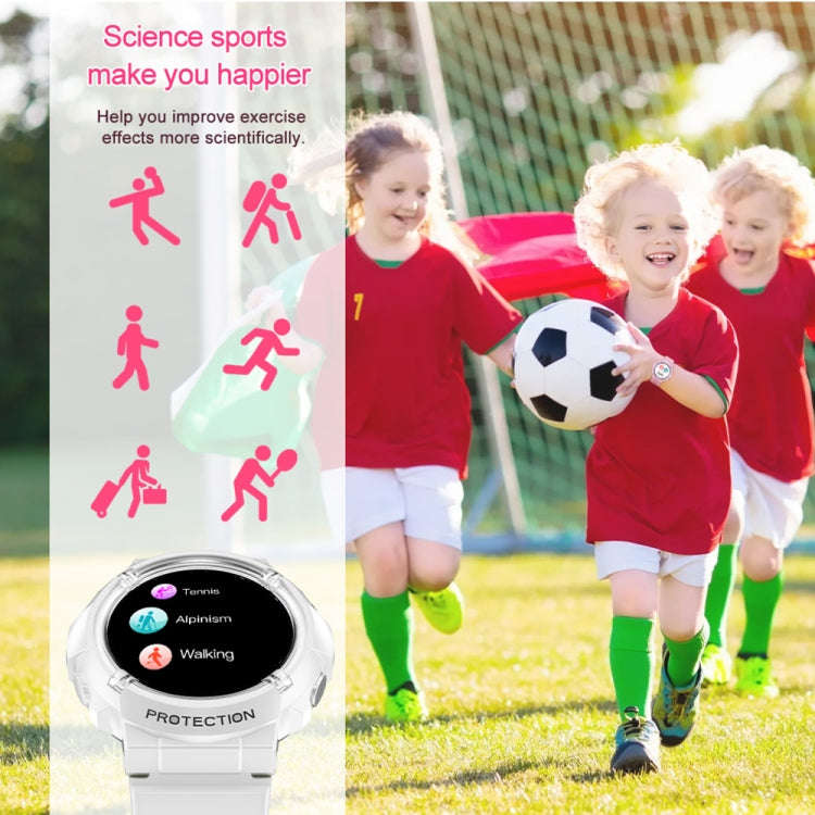 HT19 1.2 inch Round Screen IP68 Children Smart Watch, Support Sleep Monitoring(White)