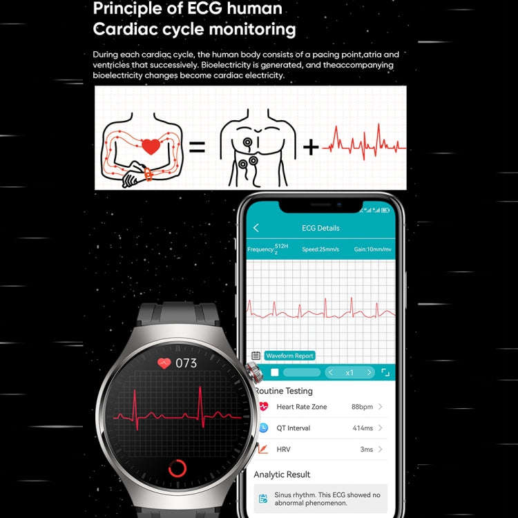 MT200 1.43 inch AMOLED IP67 Smart Call Watch, Support ECG/Body Temperature/Blood Glucose Monitori...