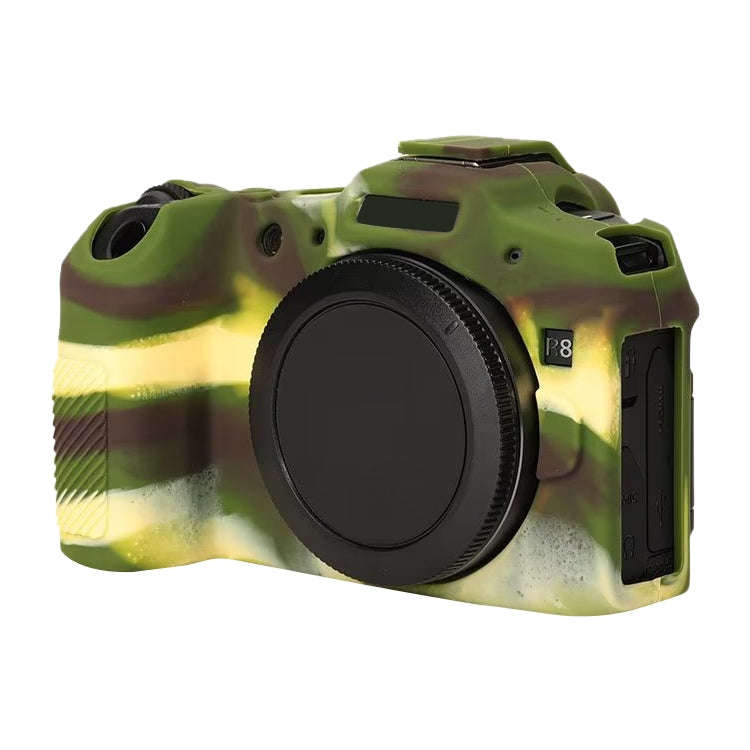 For Canon EOS R8 Soft Silicone Protective Case(Camouflage)