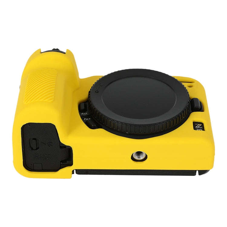 For Nikon Z 30 Soft Silicone Protective Case with Lens Cover(Yellow)