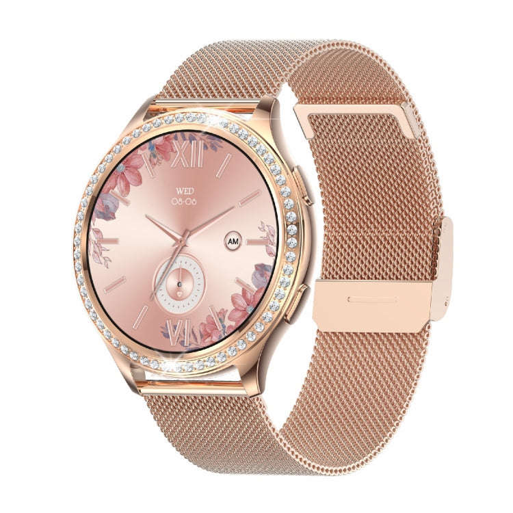 AK53 IP67 BT5.2 1.32inch Smart Watch Support Voice Call / Health Monitoring, Style:Steel Mesh Str...