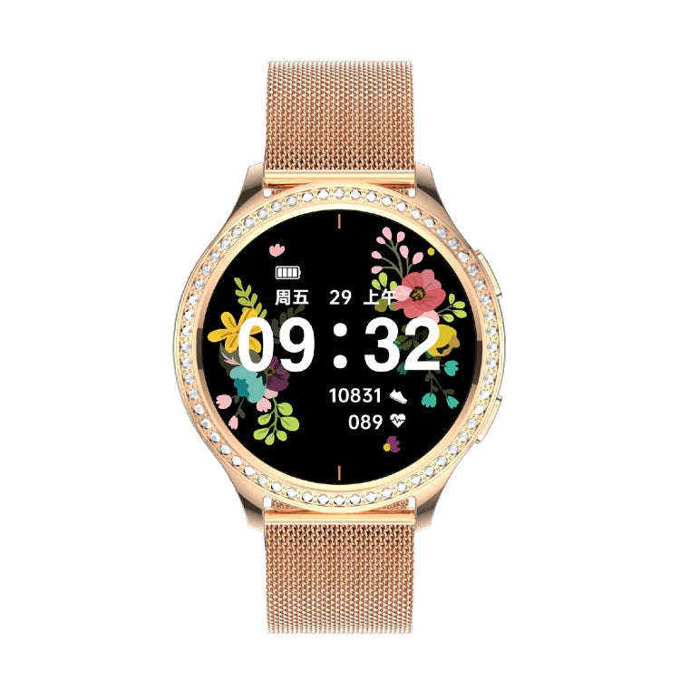 AK53 IP67 BT5.2 1.32inch Smart Watch Support Voice Call / Health Monitoring, Style:Steel Mesh Str...