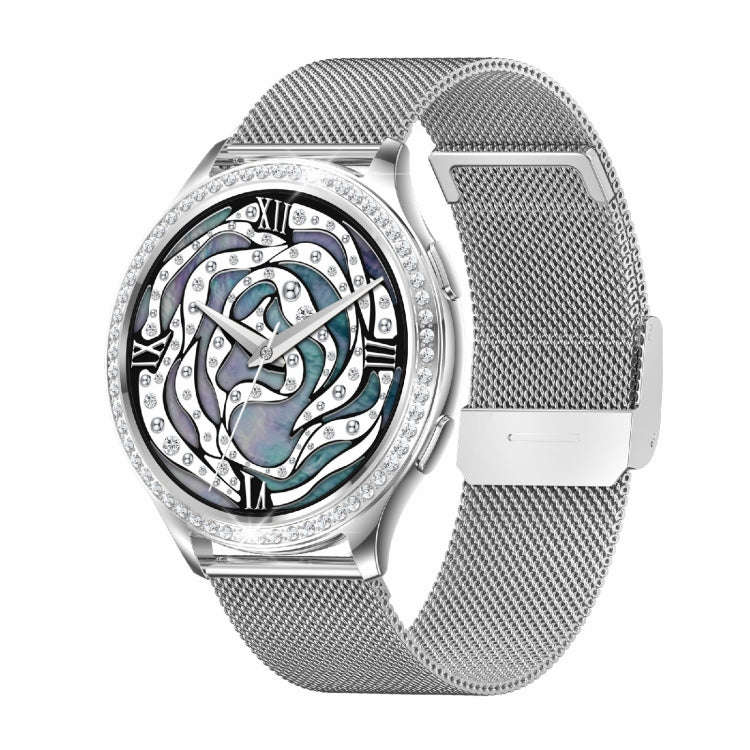 AK53 IP67 BT5.2 1.32inch Smart Watch Support Voice Call / Health Monitoring, Style:Steel Mesh Str...
