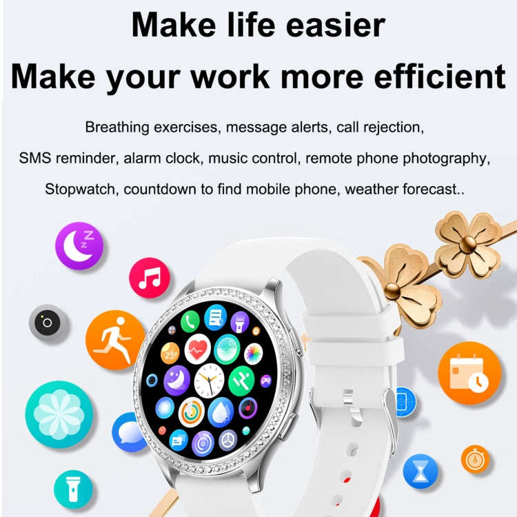 AK53 IP67 BT5.2 1.32inch Smart Watch Support Voice Call / Health Monitoring, Style:Silicone Strap...