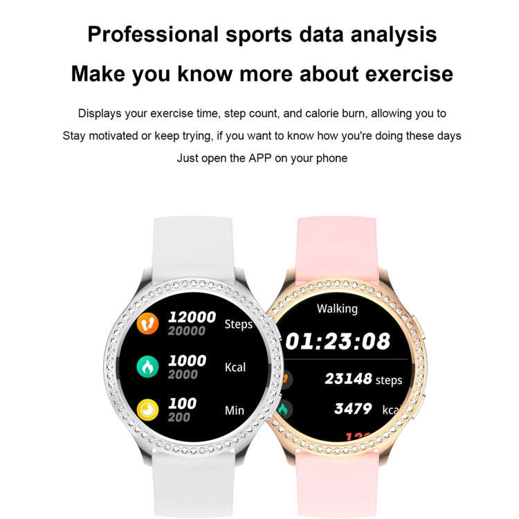 AK53 IP67 BT5.2 1.32inch Smart Watch Support Voice Call / Health Monitoring, Style:Silicone Strap...