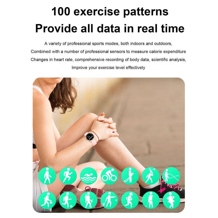 AK53 IP67 BT5.2 1.32inch Smart Watch Support Voice Call / Health Monitoring, Style:Silicone Strap...