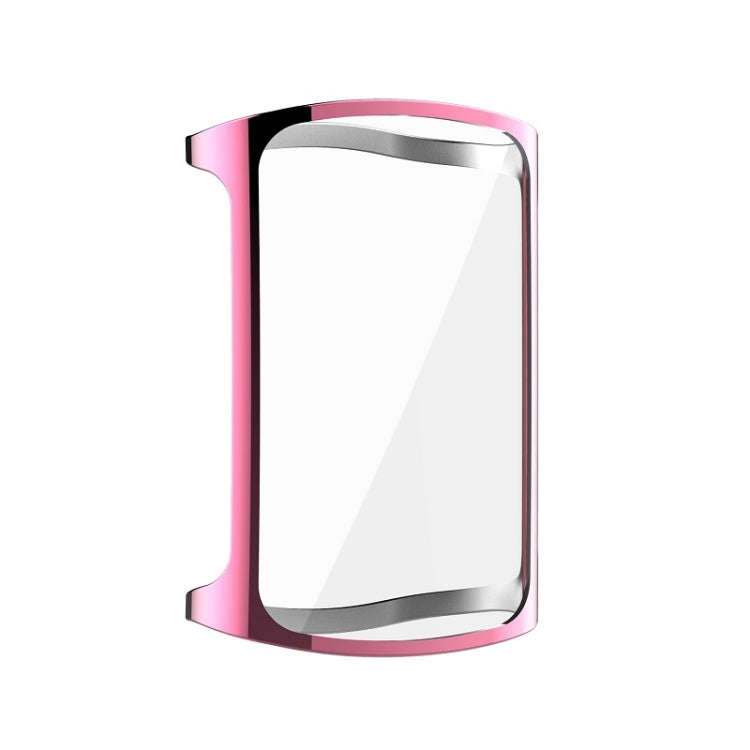 For Fitbit Charge 6 / 5 Full Coverage TPU Electroplated Watch Protective Case(Pink)