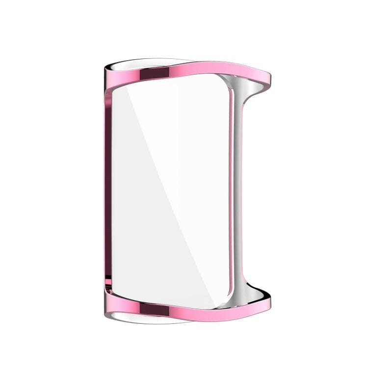 For Fitbit Charge 6 / 5 Full Coverage TPU Electroplated Watch Protective Case(Pink)