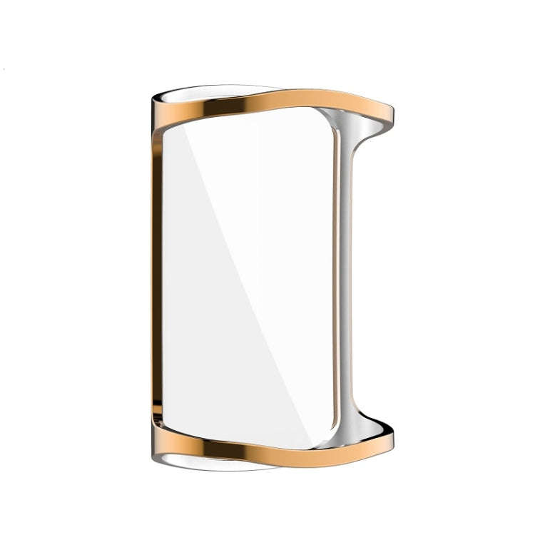 For Fitbit Charge 6 / 5 Full Coverage TPU Electroplated Watch Protective Case(Rose Gold)