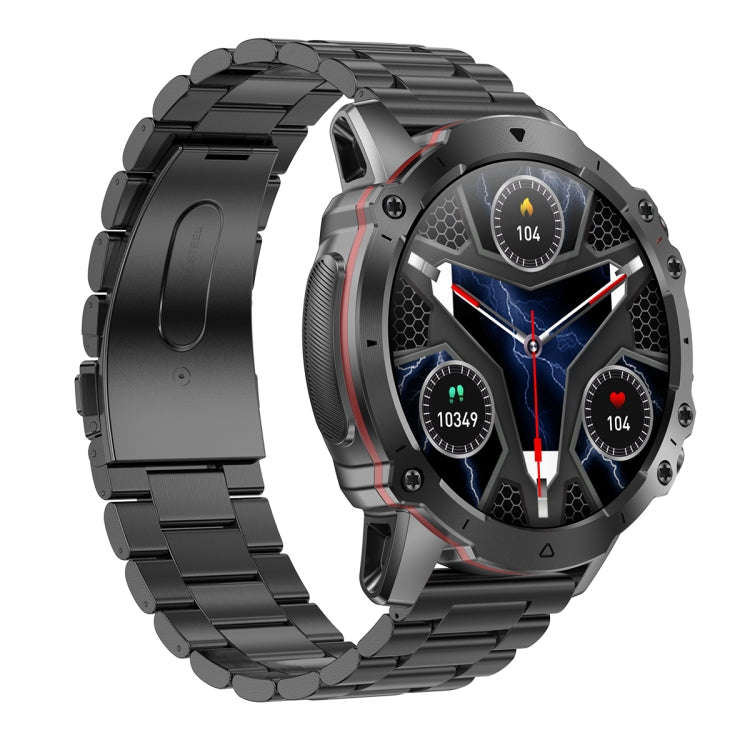 AK56 IP67 BT5.1 1.43inch Smart Watch Support Voice Call / Health Monitoring, Style:Pearl Steel St...