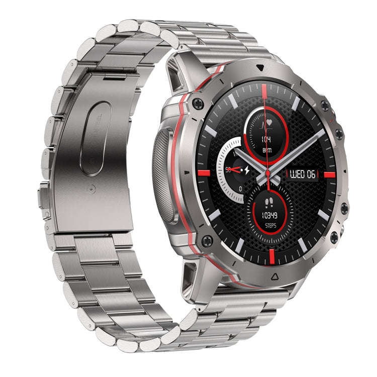 AK56 IP67 BT5.1 1.43inch Smart Watch Support Voice Call / Health Monitoring, Style:Pearl Steel St...