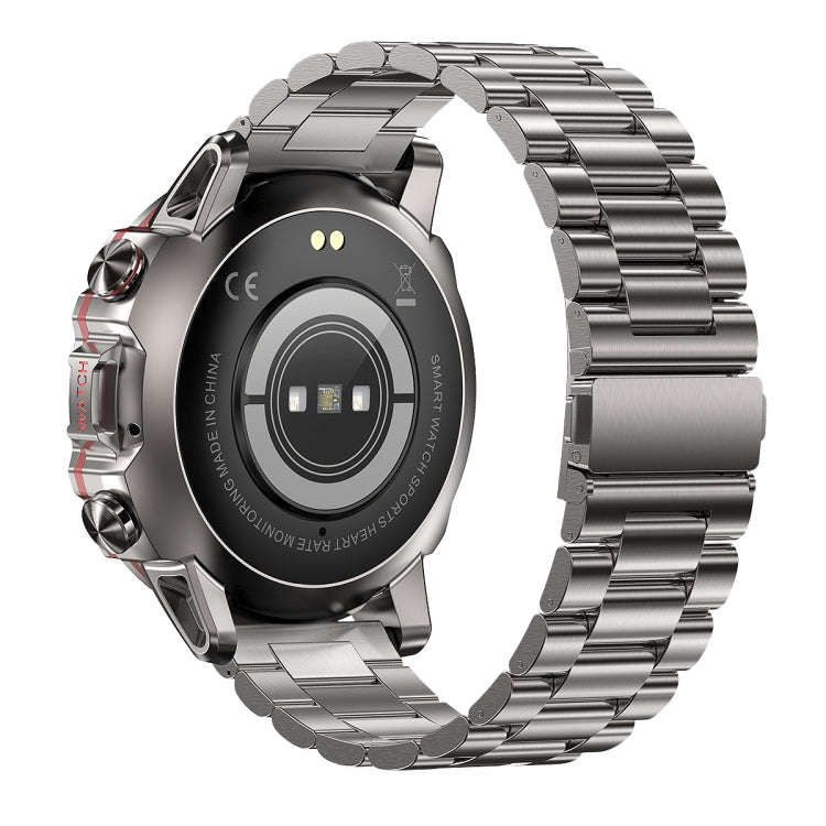 AK56 IP67 BT5.1 1.43inch Smart Watch Support Voice Call / Health Monitoring, Style:Pearl Steel St...