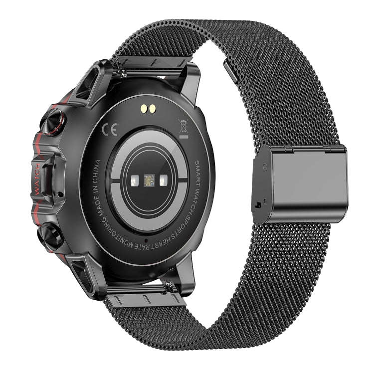 AK56 IP67 BT5.1 1.43inch Smart Watch Support Voice Call / Health Monitoring, Style:Steel Mesh Str...