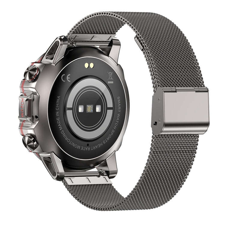 AK56 IP67 BT5.1 1.43inch Smart Watch Support Voice Call / Health Monitoring, Style:Steel Mesh Str...
