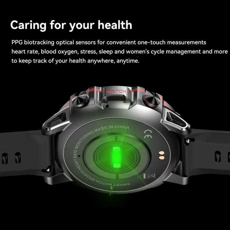 AK56 IP67 BT5.1 1.43inch Smart Watch Support Voice Call / Health Monitoring, Style:Steel Mesh Str...