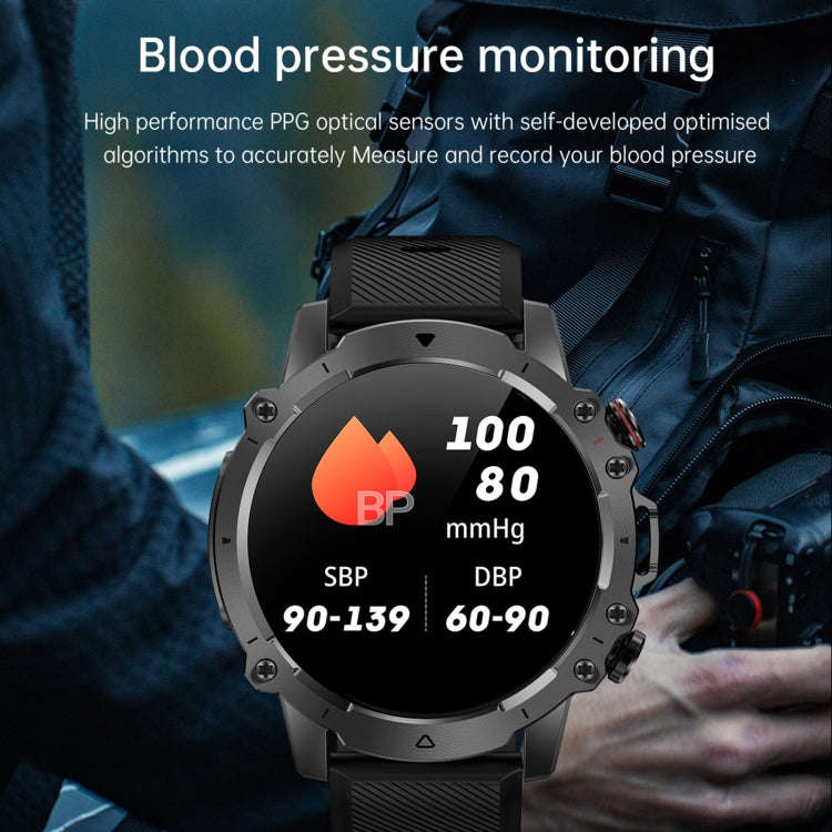 AK56 IP67 BT5.1 1.43inch Smart Watch Support Voice Call / Health Monitoring, Style:Silicone Strap...