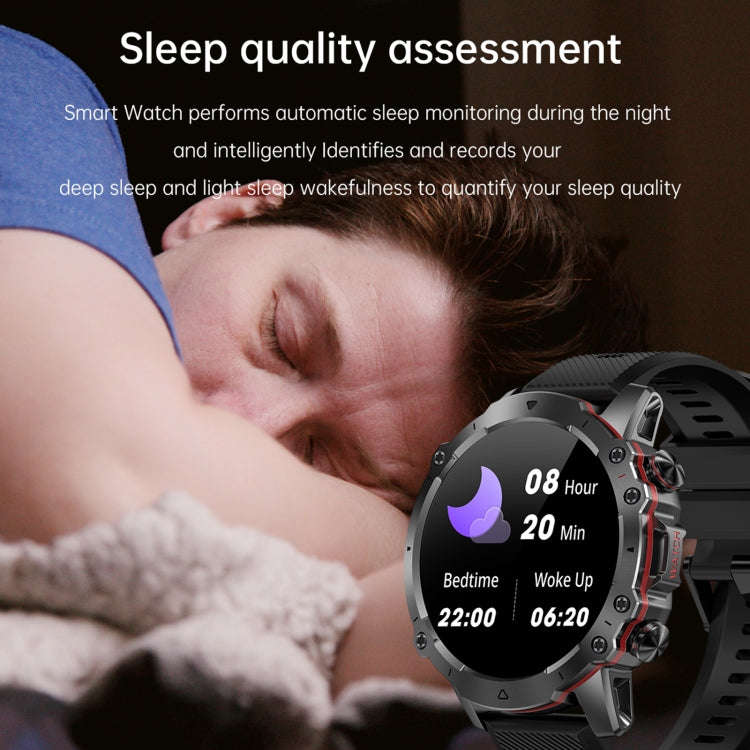 AK56 IP67 BT5.1 1.43inch Smart Watch Support Voice Call / Health Monitoring, Style:Silicone Strap...