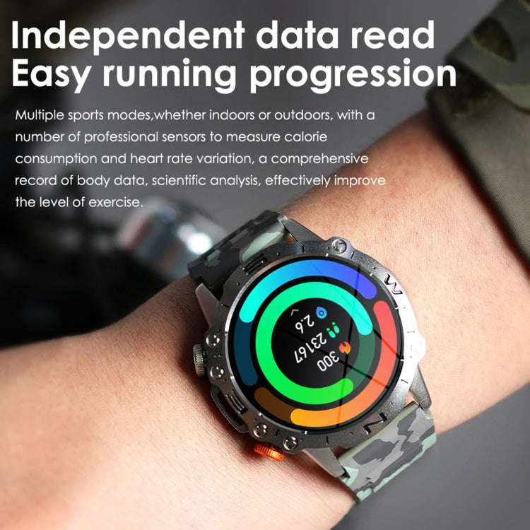 K59 IP67 BT5.0 1.43inch Smart Watch Support Voice Call / Sleep Detection(Black)