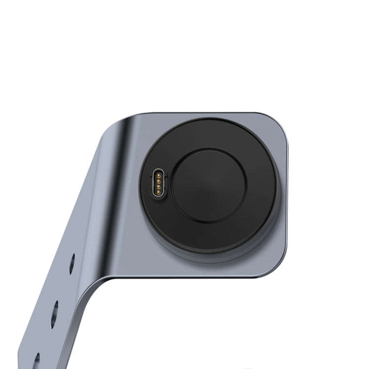 For Venu3 / Venu3S / Vivoactive 5 Portable Metal Charger Holder with Data Function, Left Interfac...
