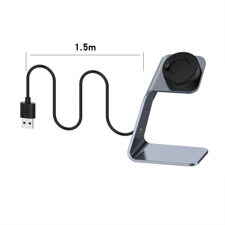 For Venu3 / Venu3S / Vivoactive 5 Portable Metal Charger Holder with Data Function, Left Interfac...