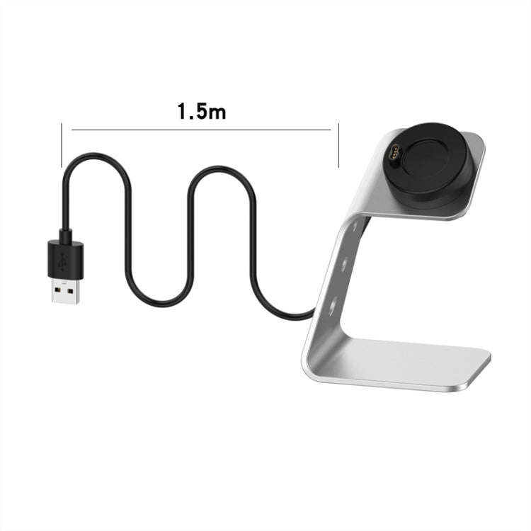 For Venu3 / Venu3S / Vivoactive 5 Portable Metal Charger Holder with Data Function, Left Interfac...