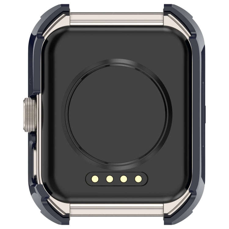 For OPPO Watch 4 Pro PC + Tempered Film Integrated Watch Protective Case(Ink Blue)
