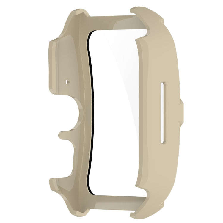 For OPPO Watch 4 Pro PC + Tempered Film Integrated Watch Protective Case(Ivory White)