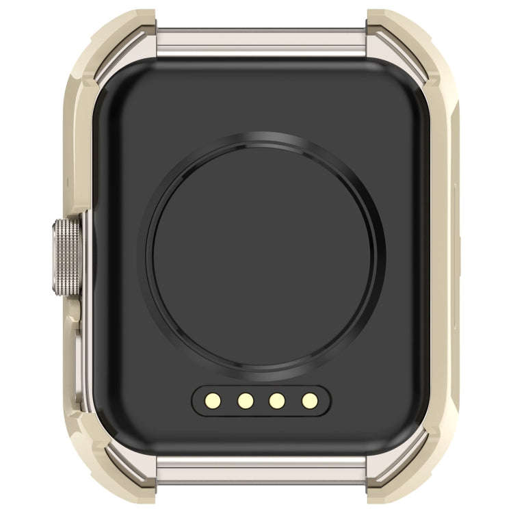 For OPPO Watch 4 Pro PC + Tempered Film Integrated Watch Protective Case(Ivory White)