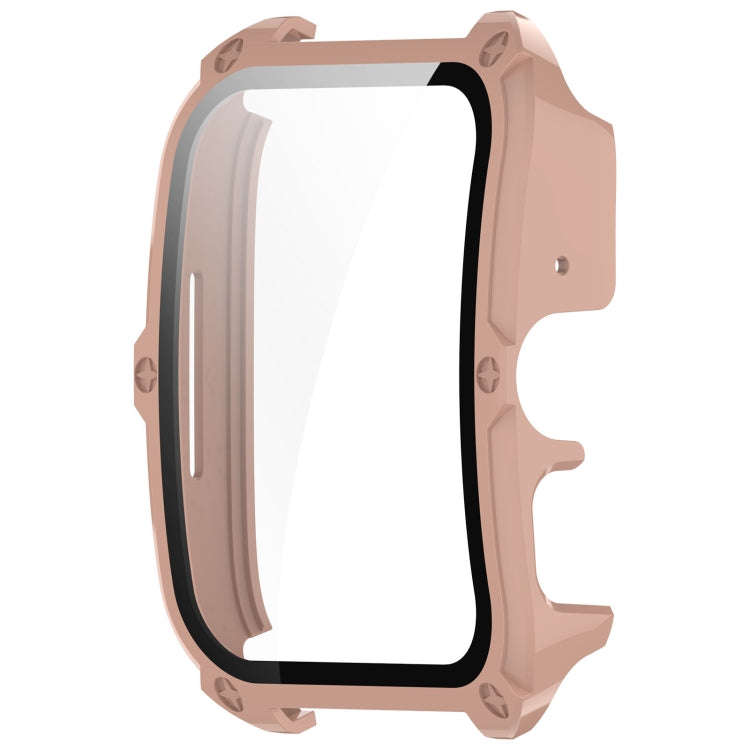 For OPPO Watch 4 Pro PC + Tempered Film Integrated Watch Protective Case(Pink)