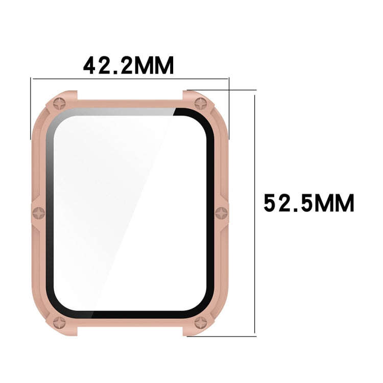 For OPPO Watch 4 Pro PC + Tempered Film Integrated Watch Protective Case(Ink Blue)