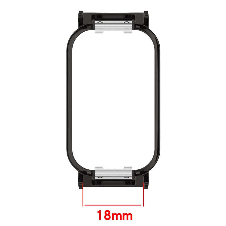 For Xiaomi Smart Band 8 Active / Redmi Band 2 Metal Frame Watch Protective Case(Rose Gold)