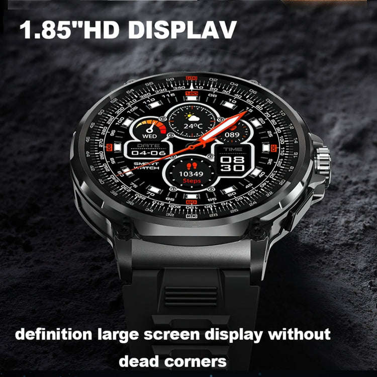 V69 IP68 BT5.0 1.85inch Smart Watch Support Voice Call / Sleep Detection(Silver)