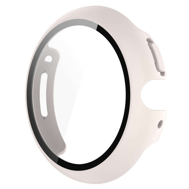 For Google Pixel Watch 2 PC + Tempered Film Integrated Watch Protective Case(White)