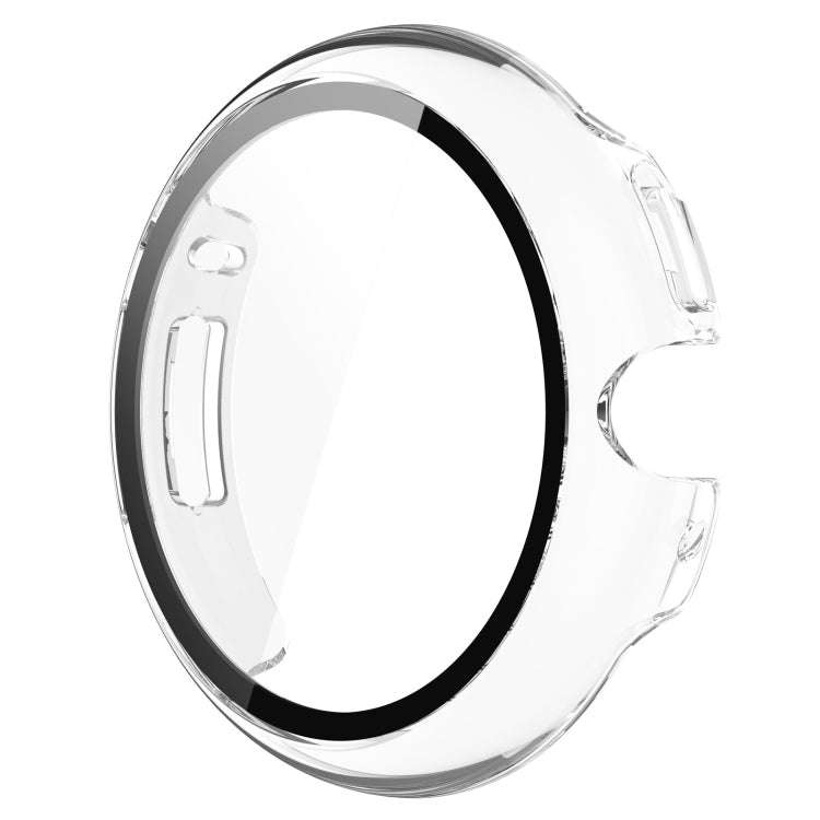 For Google Pixel Watch 2 PC + Tempered Film Integrated Watch Protective Case(Transparent White)