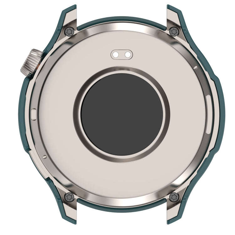 For Amazfit Balance A2286 PC + Tempered Film Integrated Watch Protective Case(Pine Green)
