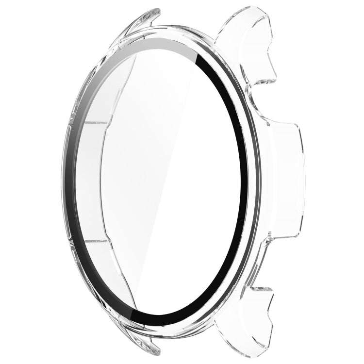 For Amazfit Balance A2286 PC + Tempered Film Integrated Watch Protective Case(Transparent White)