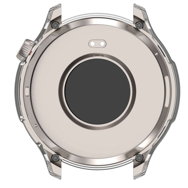 For Amazfit Balance A2286 PC + Tempered Film Integrated Watch Protective Case(Transparent White)