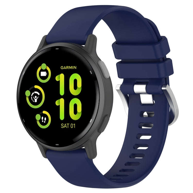 For Garmin vivoactive 5 / Active 5 20mm Silicone Watch Band(Dark Blue)