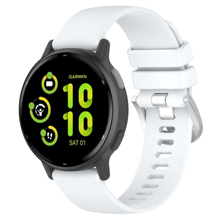 For Garmin vivoactive 5 / Active 5 20mm Silicone Watch Band(White)