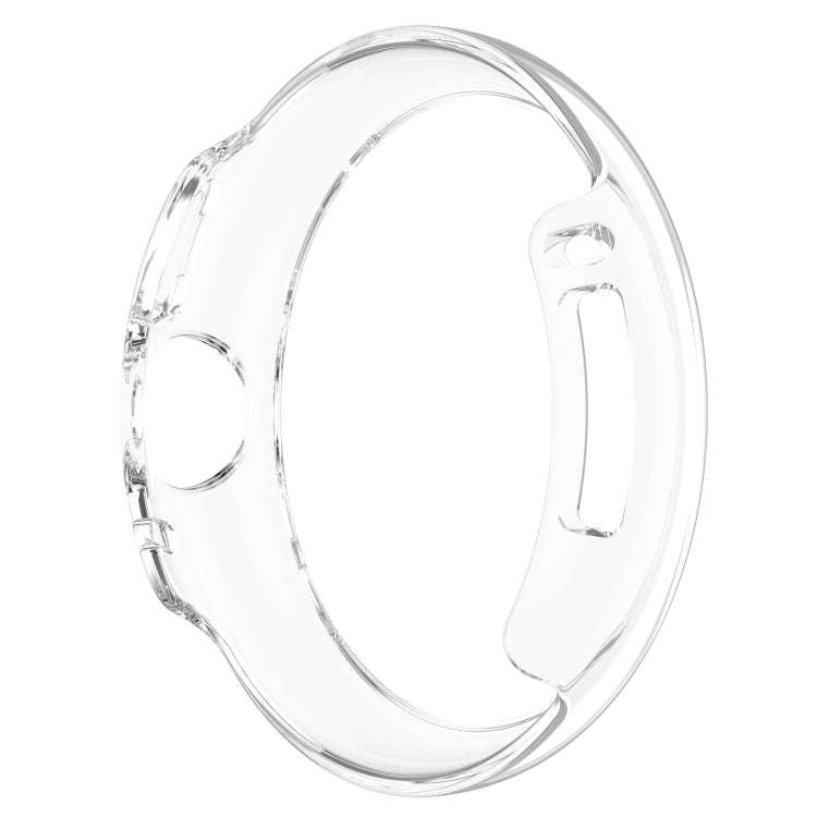For Google Pixel Watch 2 Half Pack Hollow PC Watch Protective Case(Transparent White)