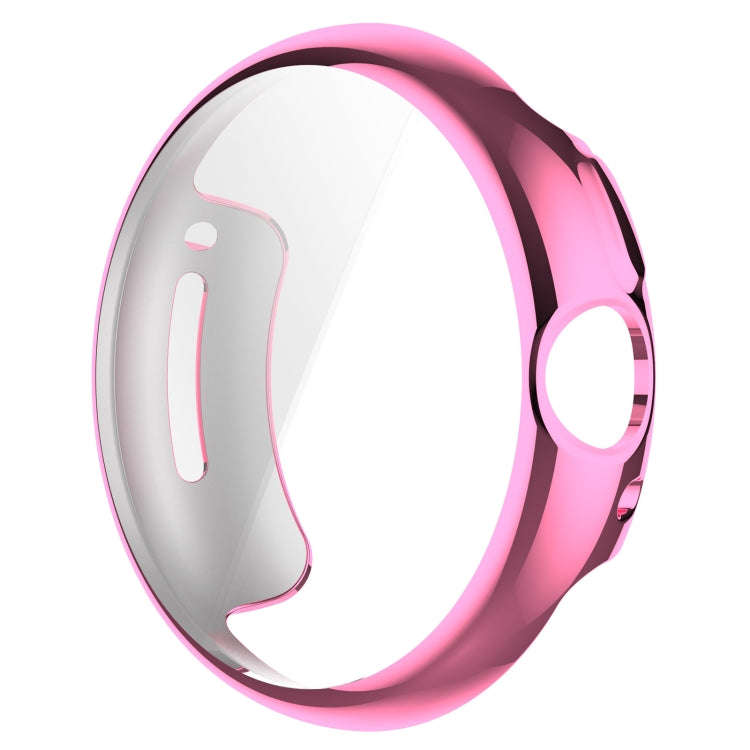 For Google Pixel Watch 2 Full Coverage TPU Electroplated Watch Protective Case(Pink)