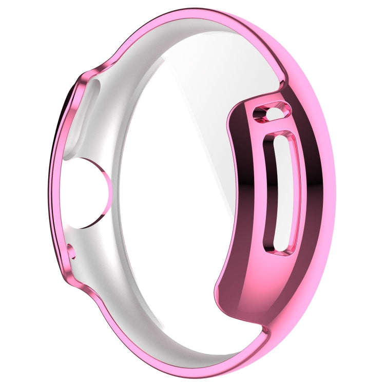 For Google Pixel Watch 2 Full Coverage TPU Electroplated Watch Protective Case(Pink)